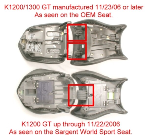 K1200/1300 GT under seat comparison
